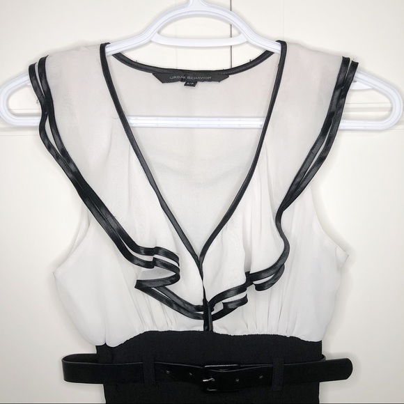 Urban Behaviour S Black White Blouse Skirt Dress - Picture 7 of 8